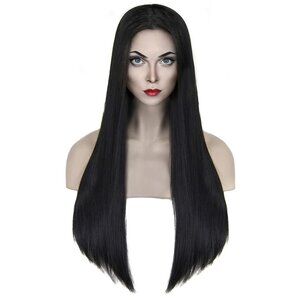Women Black Wig for Costume Women Long Black Wigs Cute Black Straight Wigs